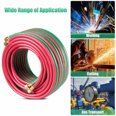 1.63KGS Tubos suaves 25ft 1/4&quot; B Acessórios 800PSI Oxy Acetylene Twin Tipo T Grade R Grade Tubos de solda