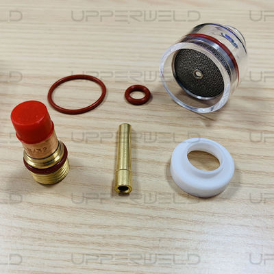 Kit de tocha de soldagem TIG de vidro de borracha de cobre WP9/20 Nozzle Set de 7 para todas as séries WP-9/20/25