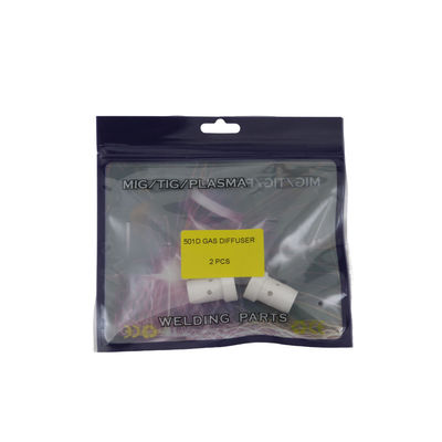 Suporte personalizado MIG Acessórios 501D difusor de gás cerâmico branco para tocha de solda