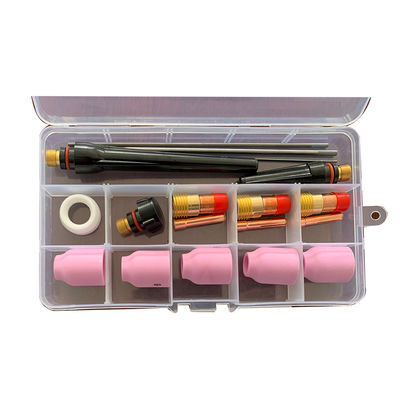 WP17 18 26 -53N 18KITS Kit de Copo de Vidro Cerâmico Facil de operar Tocha de Soldadura Lente de Gás Coletar