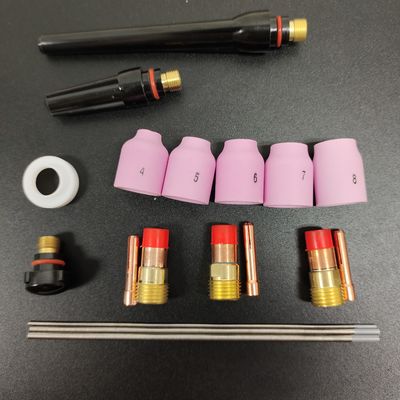 TIG Acessórios de solda com tocha Lente de gás Corpo de coleção para substituição WP17 18 26-53N 18KIT