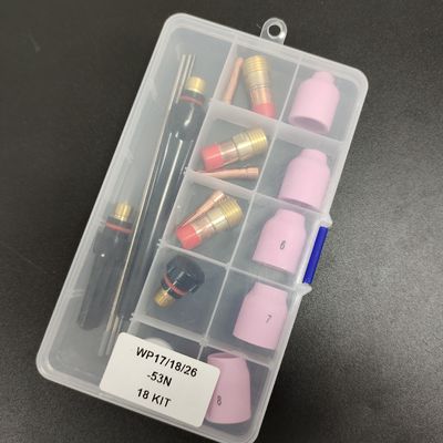 TIG Acessórios de solda com tocha Lente de gás Corpo de coleção para substituição WP17 18 26-53N 18KIT