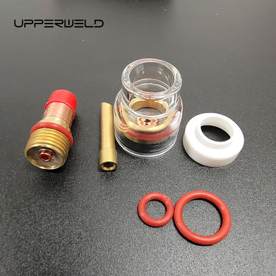 Componentes e acessórios de tocha de soldagem Tig clara Kit de bocal de champanhe com adaptador 2,4 mm