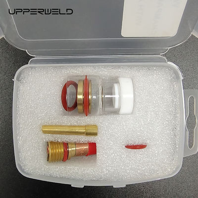 Componentes e acessórios de tocha de soldagem Tig clara Kit de bocal de champanhe com adaptador 2,4 mm