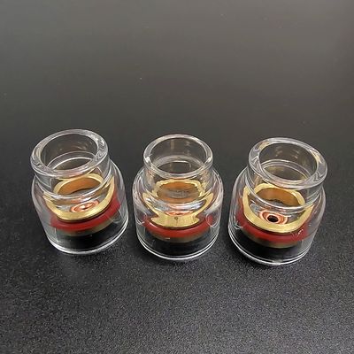 Componentes e acessórios de tocha de soldagem Tig clara Kit de bocal de champanhe com adaptador 2,4 mm