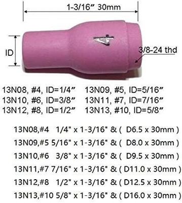 TIG Soldagem Tocha SR WP920 24 25 Fit 13N08 13N09 13N10 13N11 13N12 13N13 Beco de bico 10pcs