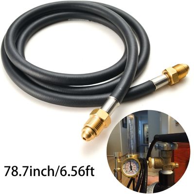 NBR Mig Tig 12' mangueira de soldadura de gás inerte 5/8&quot; UNF-18RH mangueira reguladora de fluxo do medidor de gás de mistura de CO2