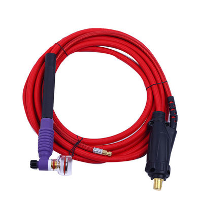 200 mm de comprimento, mangueira vermelha, tocha de soldagem TIG arrefecida a ar, com conector de ignição eletrônica