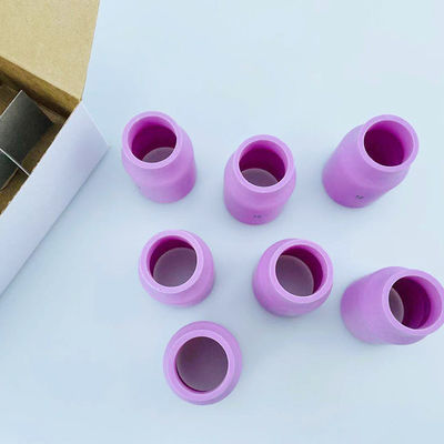 10pcs TIG Soldador Tocha Acessórios para Soldar Rosa Lente de Gás Larga Copo de Alumina bico