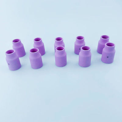 10pcs TIG Soldador Tocha Acessórios para Soldar Rosa Lente de Gás Larga Copo de Alumina bico