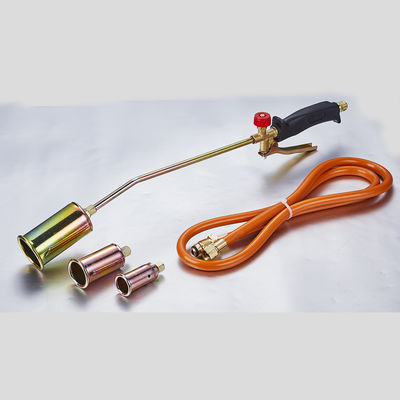 15pcs Gas Roofing Torch LPG Propano Tocha de aquecimento Kit de queima de ervas daninhas com mangueira 3 bicos de latão
