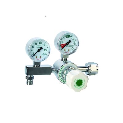 Pressão máxima de entrada 4000 Psi Regulador de cilindros de oxigênio médico de alta precisão de fluxo CGA540