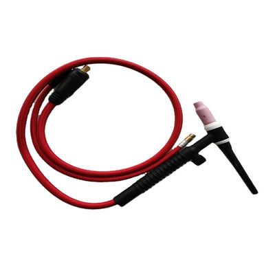 WT-17 10-25EU Gas Argon Tig Torch Pistola de soldadura refrigerada a ar para soldadura de metais Preto Vermelho