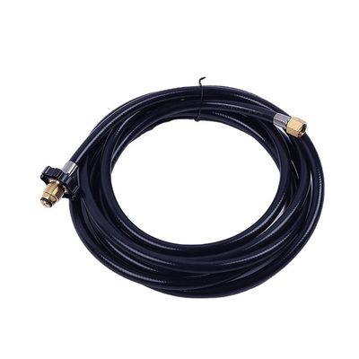 Adaptador de propano de GLP industrial de 12 pés com conexão rápida e mangueira de gás de borracha de 1/4 de polegada