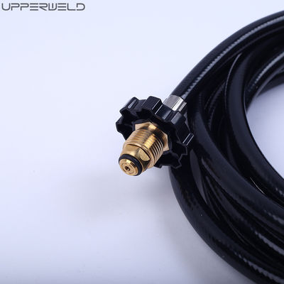 Adaptador de propano de GLP industrial de 12 pés com conexão rápida e mangueira de gás de borracha de 1/4 de polegada