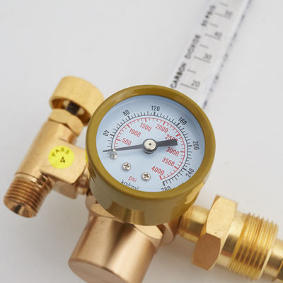 Medidor de fluxo do regulador de argão de dupla saída para redução de gás de alta pressão para controlo de ar de CO2
