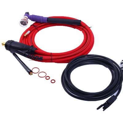Indústria de corte Tochas de solda TIG vermelhas e pretas WT125F com desempenho de taça de vidro