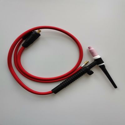 WP-26V-R 35-70 EU Plug TIG Kit de tocha Arma de solda arrefecida a ar com válvula de gás 200A Preto Vermelho