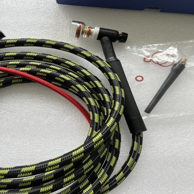 Cabeça de tocha flexível 10-25EU Plug TIG Soldagem Conjunto com cabo 4M conector de 5 pólos 150A