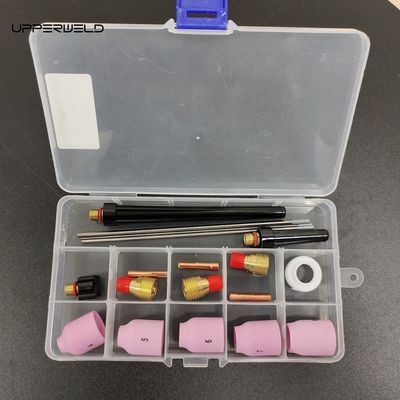 18pcs de alumínio bico de colchão corpo elétrodo isolante TIG soldagem tocha kit de consumíveis