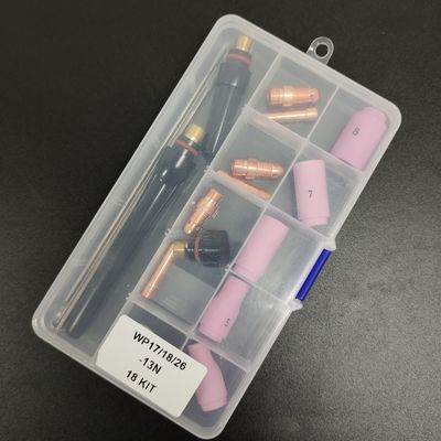 0.28KG Alumínio Boca Collet Corpo Eletrodo Isolador TIG Soldagem Tocha Kit de Consumíveis para WP-17/18/26 13N 18pcs
