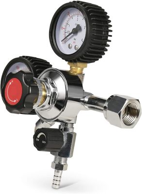 Dimensão do fio W21.8 G5/8 Regulador de projeto de cerveja de CO2 de duplo calibre para barril de cerveja e tanque de CO2