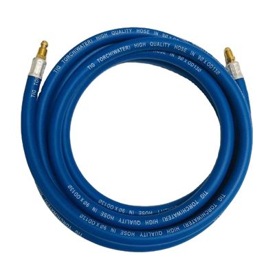 Tubina de refrigeração de água de soldadura Tig Tubina de energia superior Tig Torcha com tubulação azul em 9 * 0D13