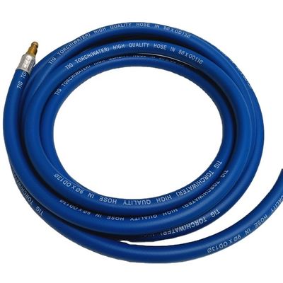 Tubina de refrigeração de água de soldadura Tig Tubina de energia superior Tig Torcha com tubulação azul em 9 * 0D13