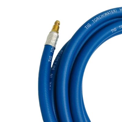 Tubina de refrigeração de água de soldadura Tig Tubina de energia superior Tig Torcha com tubulação azul em 9 * 0D13
