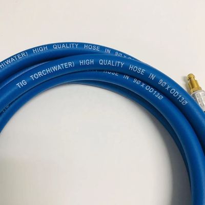 Tubina de refrigeração de água de soldadura Tig Tubina de energia superior Tig Torcha com tubulação azul em 9 * 0D13