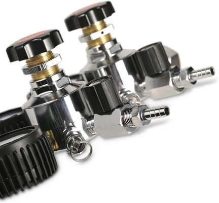 Home Cerveja Regulador de duplo gauge superior de CO2 com válvula de segurança de alívio de pressão