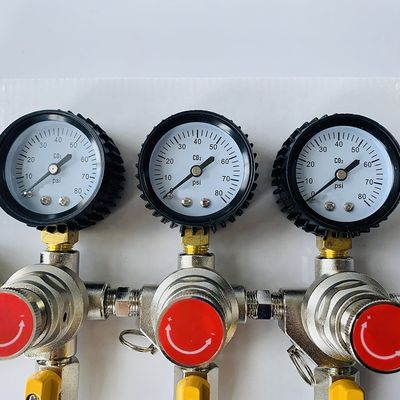 Home Cerveja Regulador de duplo gauge superior de CO2 com válvula de segurança de alívio de pressão