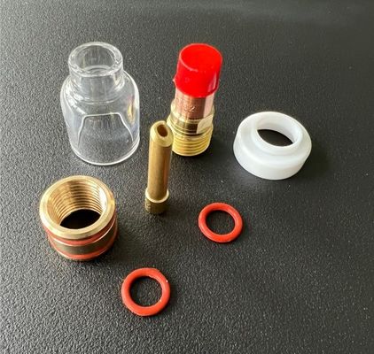 Acessórios TIG Kit de bico transparente 53GQ Adaptador de lente de gás Collete de cunha para soldagem transparente