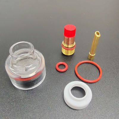 Acessórios TIG Kit de bico transparente 53GQ Adaptador de lente de gás Collete de cunha para soldagem transparente