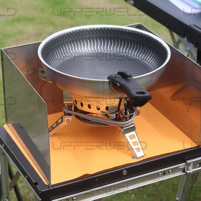 Mesa de acampamento de alumínio multifuncional para cozinhar facilmente e churrasco em atividades ao ar livre