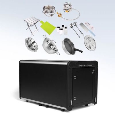 Mesa de acampamento dobrável de aço inoxidável de alumínio para cozinha portátil em carro ou casa
