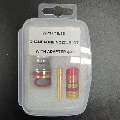 Wp17/18/26 Série Long Wedge Collet 50mm 1/8 para Soldadura Tig Torch 17.2 * 9.3 * 2cm