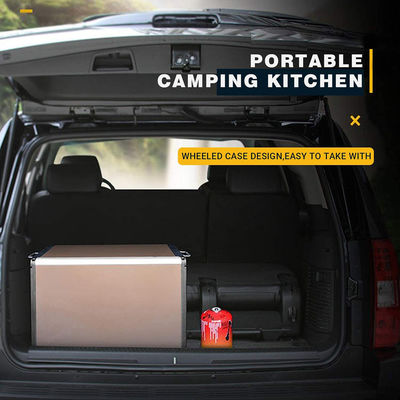 Mesa de alumínio dobrável de cozinha de acampamento ao ar livre para RVing BBQ Party Picnics