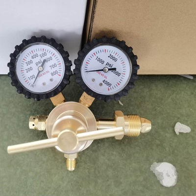 0-800 PSI Pressão CGA580 Regulador de nitrogénio de entrada para purificação HVAC feito de latão sólido