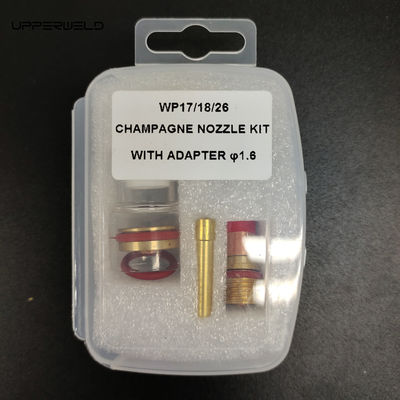 Acessórios de solda TIG WP-17/18/26 Kit de bocal de champanhe com adaptador 1,6 mm