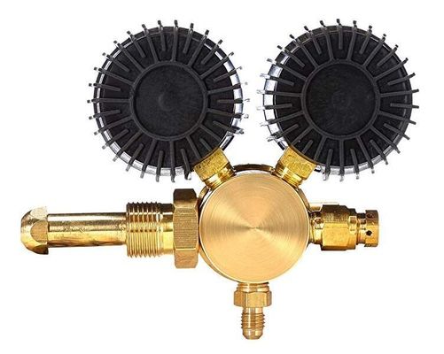 0-800 PSI Pressão CGA580 Regulador de nitrogénio de entrada para purificação HVAC feito de latão sólido