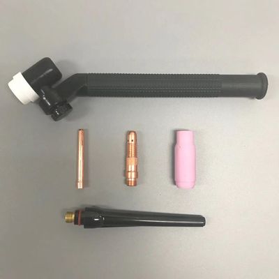 Cabeça de tocha de soldagem TIG com pescoço giratório de latão arrefecido a ar para acessórios de soldagem NR-17