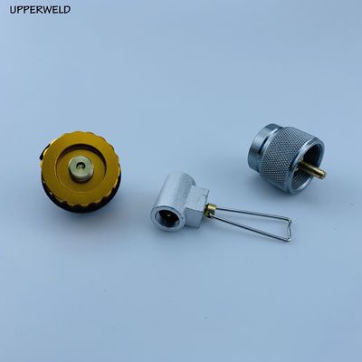 Adaptador de entrada de tanque de propano exterior para queimadores de fogão de campo de churrasco amarelo