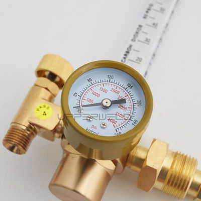 Regulador de gás de argônio de CO2 de estágio único TIG MIG Medidor de caudal 0-4000 psi Medidor de pressão