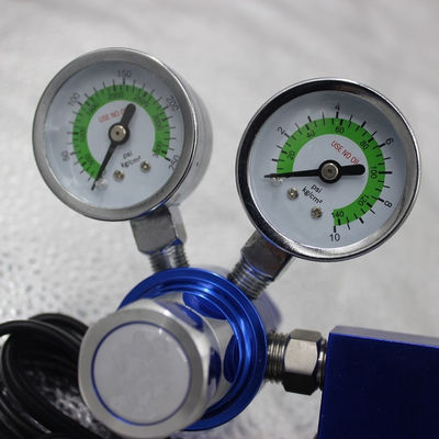 Redutor de gás verde regulador de CO2 de dupla fase válvula solenoide para aquário aquário