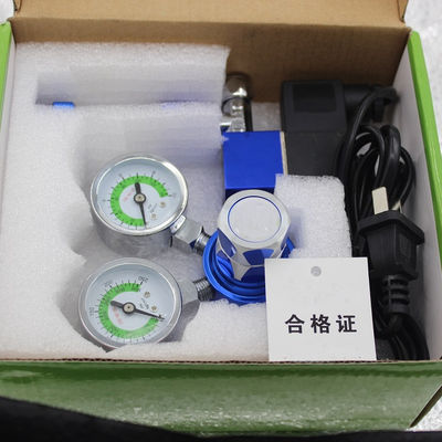 Redutor de gás verde regulador de CO2 de dupla fase válvula solenoide para aquário aquário