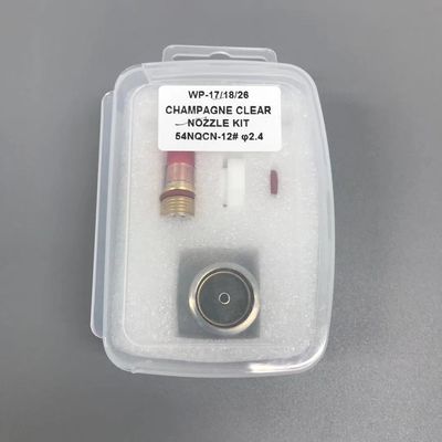 WP-17/18/26 Champagne TIG Acessórios de tocha de soldagem 1.6mm/2.4mm/3.2mm Kit de bocal transparente