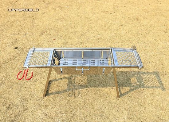 Finitura limpa Grelha portátil de churrasco ao ar livre Grelha dobrável de aço inoxidável Grelha sem fumaça