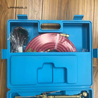 Conjunto de ferramentas de soldadora de oxigênio portátil de corpo de latão forjado com dois medidores reguladores de mangueira