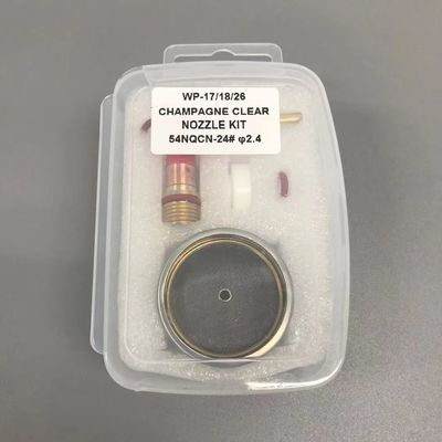 WP-17/18/26 TIG Acessórios de tocha de soldagem 24 Kit de bico de champanhe com proteção